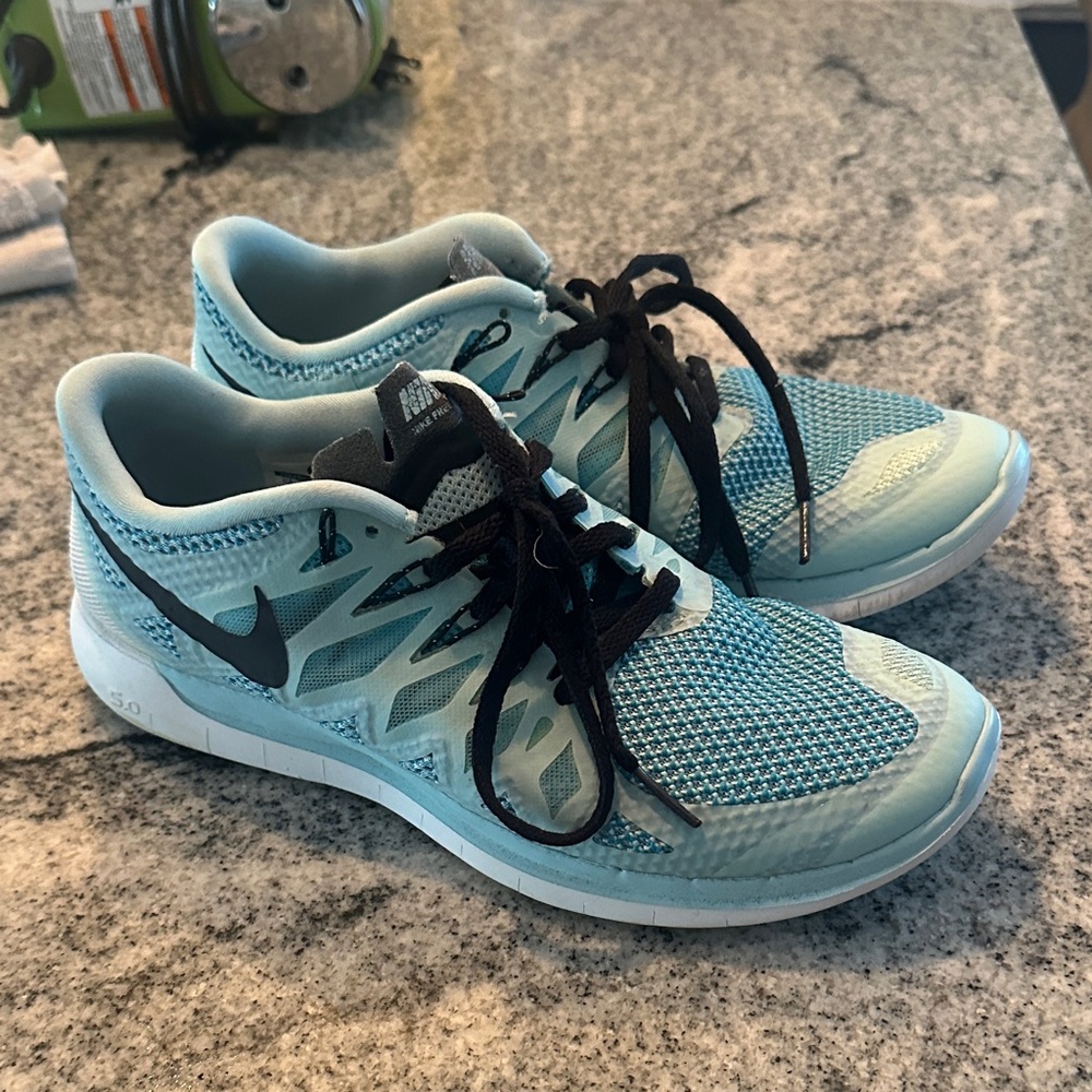 Nike Free 5.0 Women's Light Blue Athletic Shoes